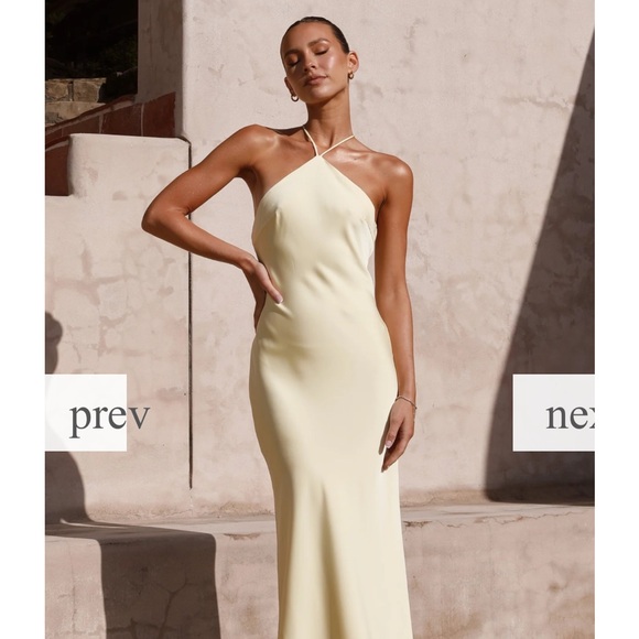 Billy J Dresses & Skirts - Elegant Cream Halter Maxi Dress